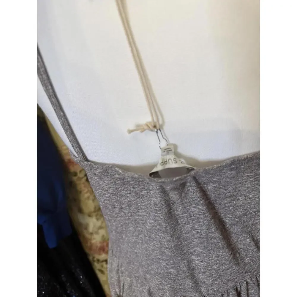 Z Supply Cozy Gray Spaghetti Strap Dress - Picture 4 of 4